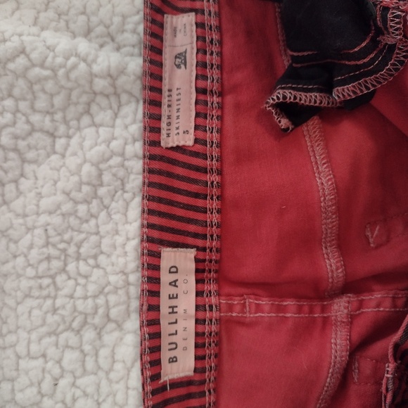 Bullhead Denim Red/Black Striped Jeans - Picture 7 of 9